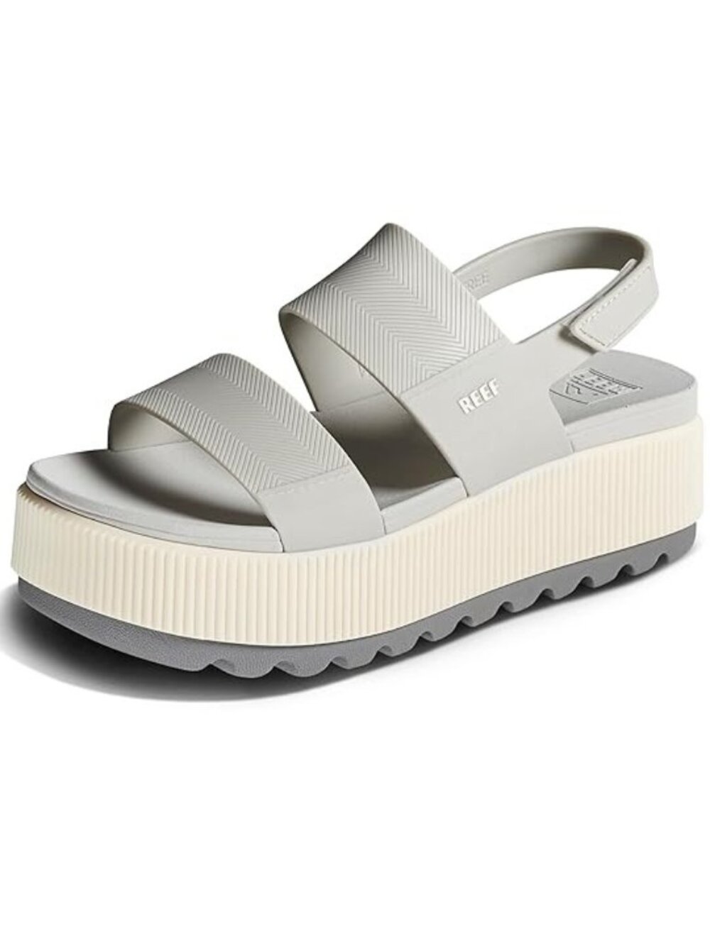 80$ Reef Water Vista Higher Platform Sandals Shoes Women's Size 10 B US Gray